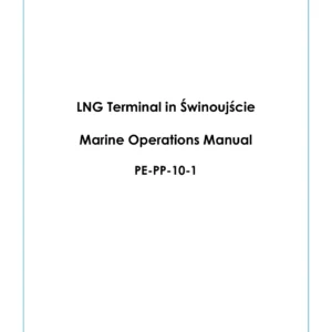 Polskie LNG Świnoujście Terminal Marine Operations Manual PE-PP-10-1 Rev 2.3 - PDF