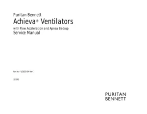 Puritan Bennett Achieva Ventilator Service Manual Y-102923-00A Rev C 2003