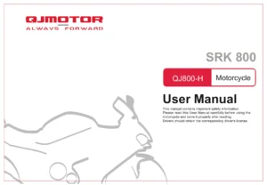 QJMOTOR SRK 800 QJ800-H Motorcycle User Manual - 2025 Owner's Guide PDF