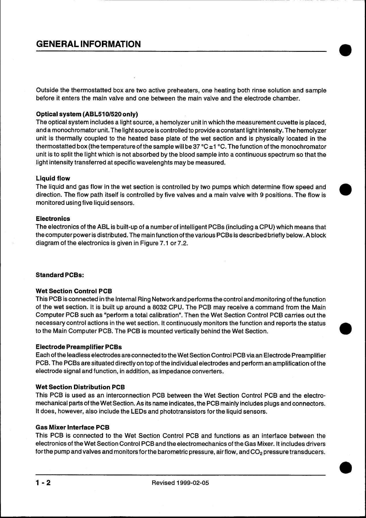 Radiometer ABL500 Blood Gas Analyzer Service Manual - ABL50/505/510/520/555 & ABL System 600 Series - Image 2