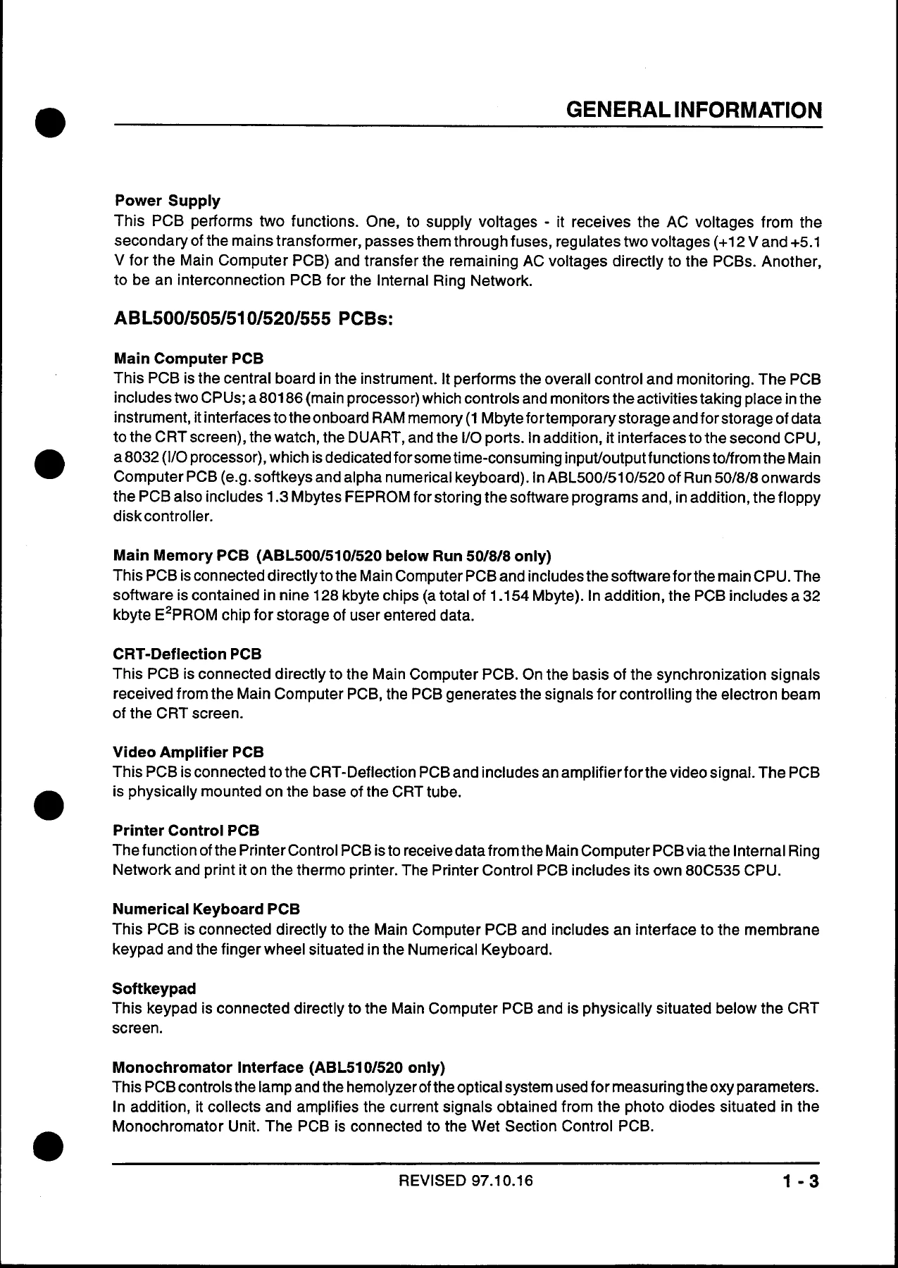 Radiometer ABL500 Blood Gas Analyzer Service Manual - ABL50/505/510/520/555 & ABL System 600 Series - Image 3