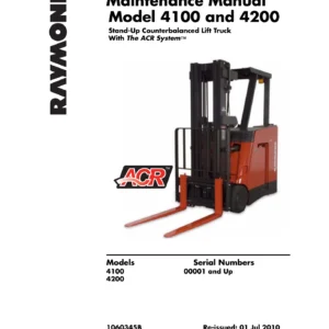Raymond 4100 & 4200 Stand-Up Counterbalanced Lift Truck Maintenance Manual - ACR System (1060345B)