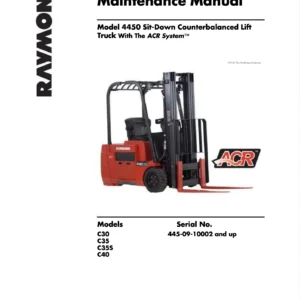 Raymond 4450 C30 C35 C35S C40 Lift Truck Maintenance Manual PDF Download