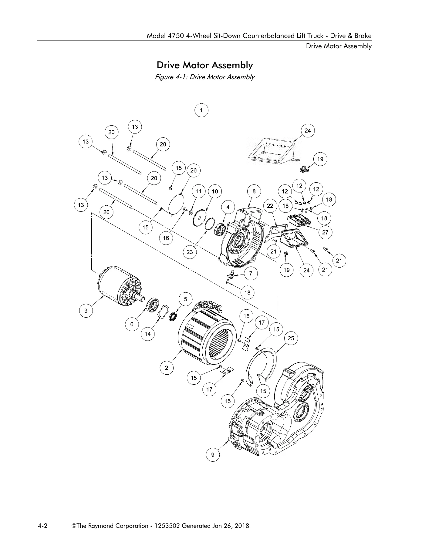 Raymond 4750 4-Wheel Sit-Down Counterbalanced Lift Truck Parts Manual PDF - 1253502 - Image 3