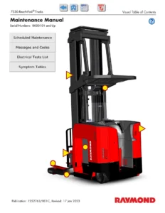 Raymond 7530 Reach-Fork Truck Maintenance Manual 1252763/001C - Serial 0000101 and Up