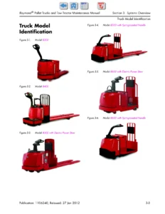 Raymond 8300 8400 8500 8600 Pallet Truck and Tow Tractor Maintenance Manual - PDF Download