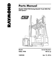 Raymond 9600 9700 Swing-Reach Truck Parts Manual With ACR System - PDF Download