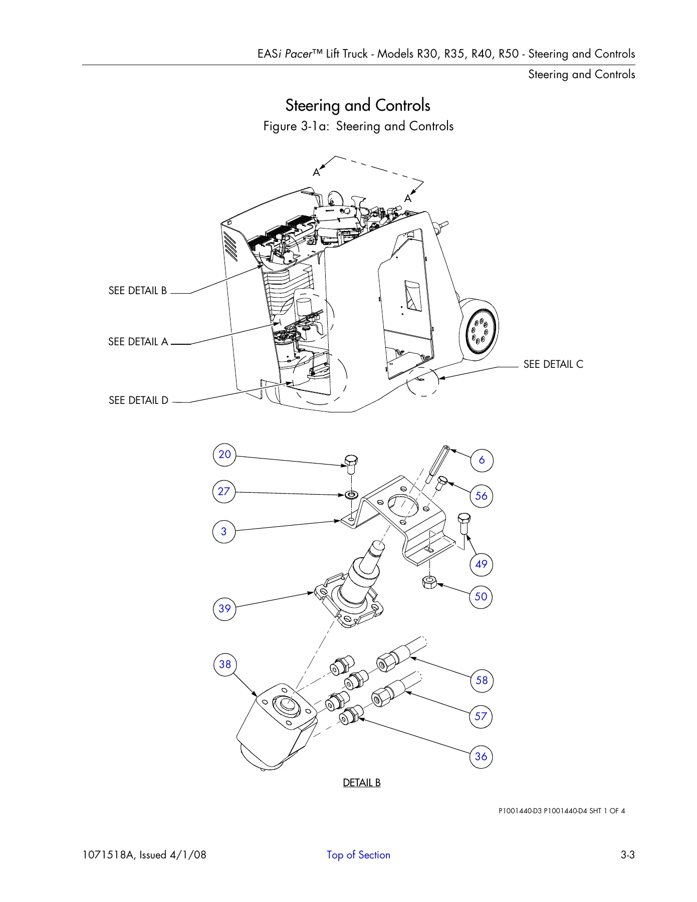 Raymond EASi Pacer R30/R35/R40/R50 Lift Truck Parts Catalog 1071518A β PDF Download - Image 2