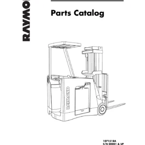Raymond EASi Pacer R30/R35/R40/R50 Lift Truck Parts Catalog 1071518A – PDF Download