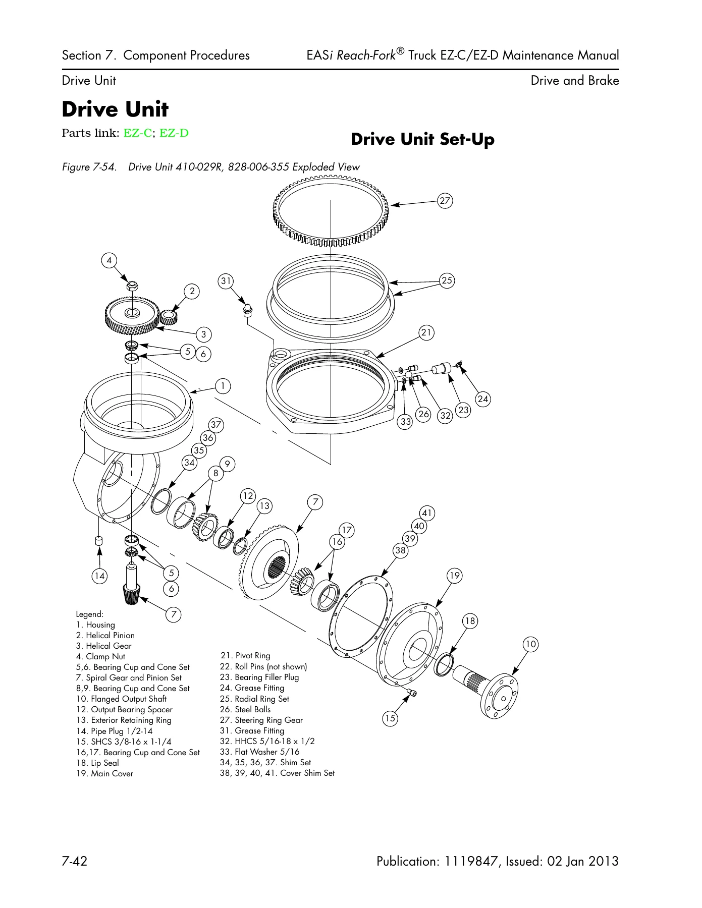 Raymond EASi Reach-Fork EZ-C EZ-D EZ-CD EZ-DD Maintenance Manual 2013 - Image 3