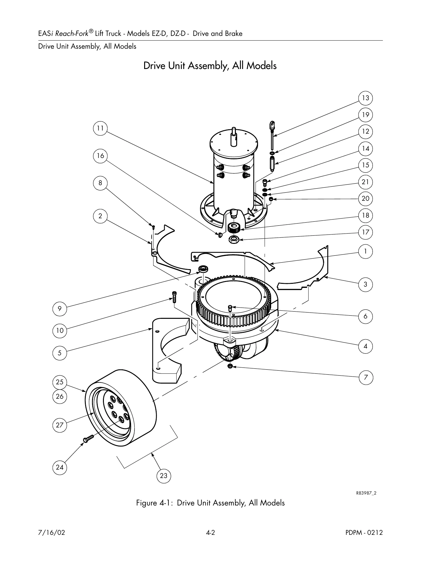 Raymond EASi Reach-Fork EZ-D DZ-D Lift Truck Parts Catalog PDPM-0212 PDF - Image 3