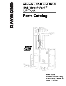 Raymond EASi Reach-Fork EZ-D DZ-D Lift Truck Parts Catalog PDPM-0212 PDF