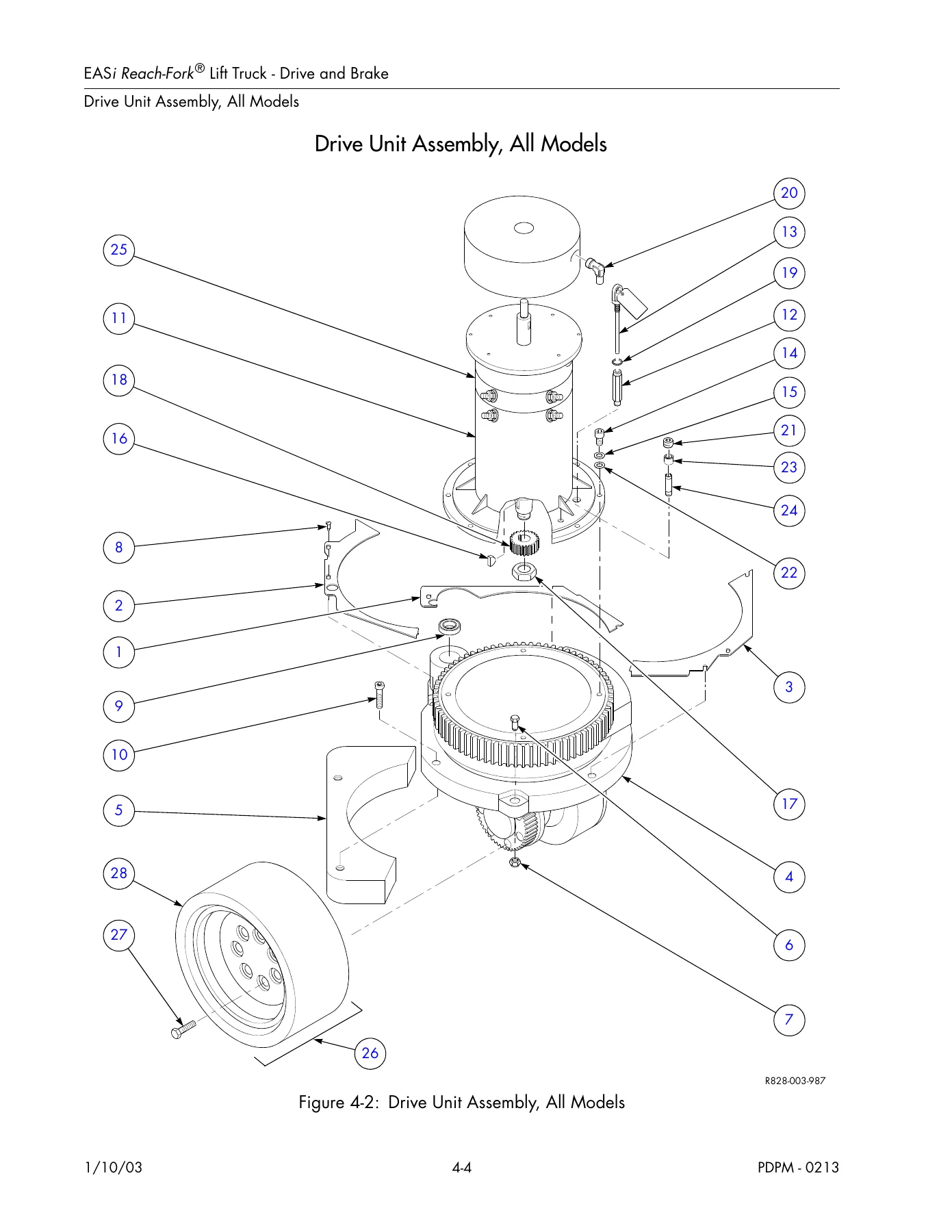 Raymond EASi Reach-Fork Lift Truck Parts Catalogue PDPM-0213 2003 - Image 3