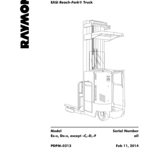 Raymond EASi Reach-Fork Truck Parts Manual PDPM-0213 - PDF Download
