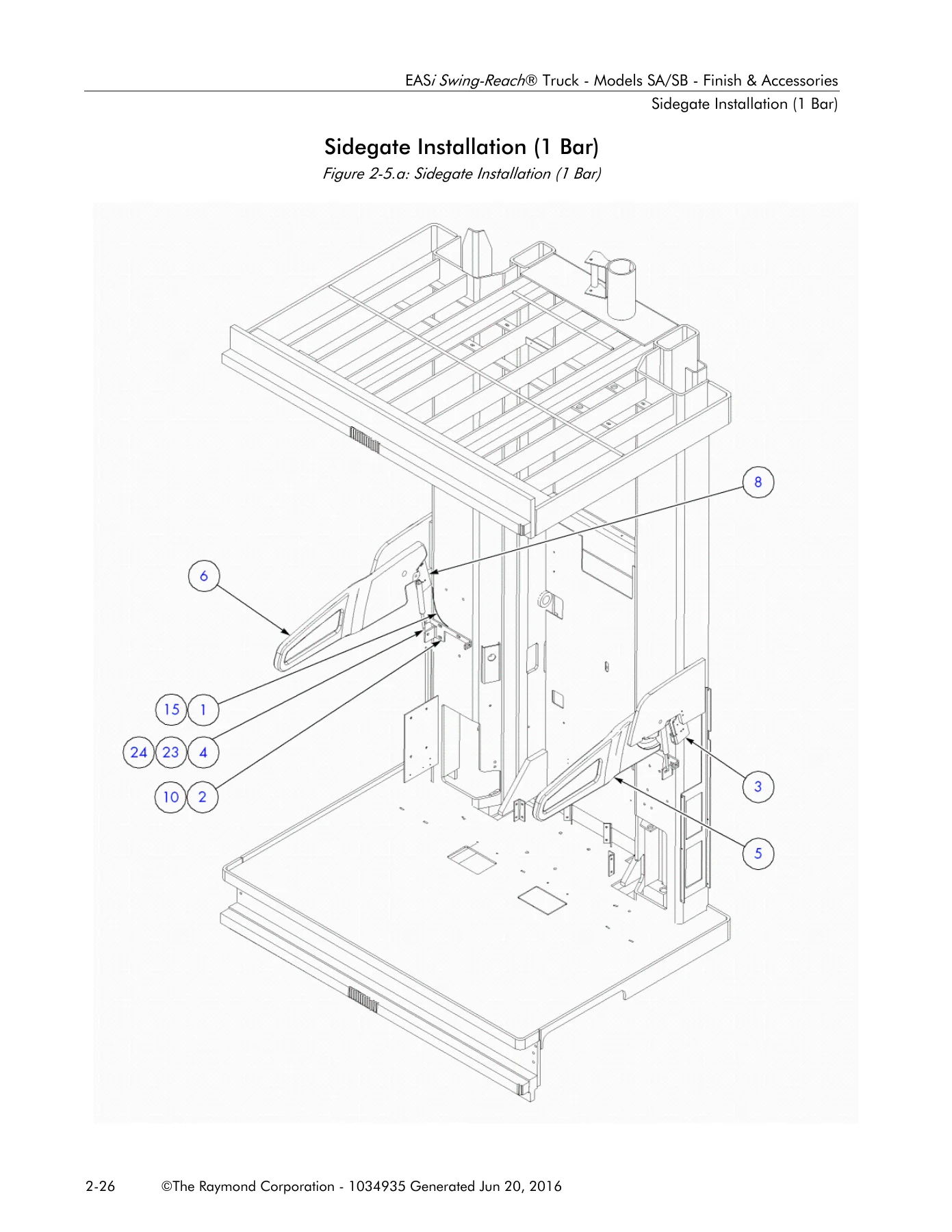 Raymond EASi Swing-Reach SA SB Parts Manual 2016 - Illustrated Parts Catalog 1034935 PDF - Image 2
