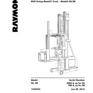 Raymond EASi Swing-Reach SA SB Parts Manual 2016 - Illustrated Parts Catalog 1034935 PDF