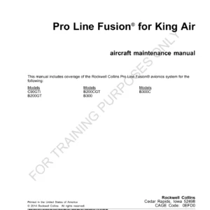Rockwell Collins Pro Line Fusion for King Air Aircraft Maintenance Manual