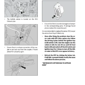 Royal Enfield Super Meteor 650 EMS P-Code Diagnostics Service Manual - PDF