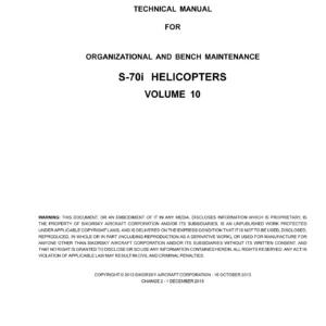 S-70i Helicopter Wiring Data Manual - Volume 10 | Maintenance & Repair