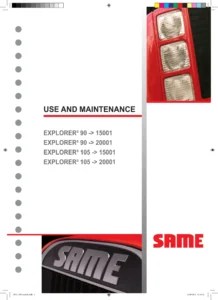 SAME Explorer 3 90 & 105 Tractor Use and Maintenance Manual - PDF