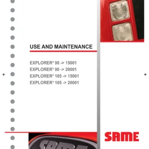 SAME Explorer 3 90 & 105 Tractor Use and Maintenance Manual - PDF
