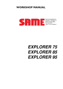 SAME Explorer 75 85 95 Tractor Workshop Manual - Complete Service & Repair PDF