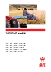 SAME Frutteto 3 S 80 90 100 110 Tractor Workshop Manual 307.W.0331 PDF