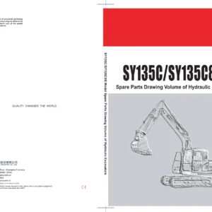 SANY SY135C / SY135C8B Spare Parts Book PDF - Hydraulic Excavator Parts Drawing Volume