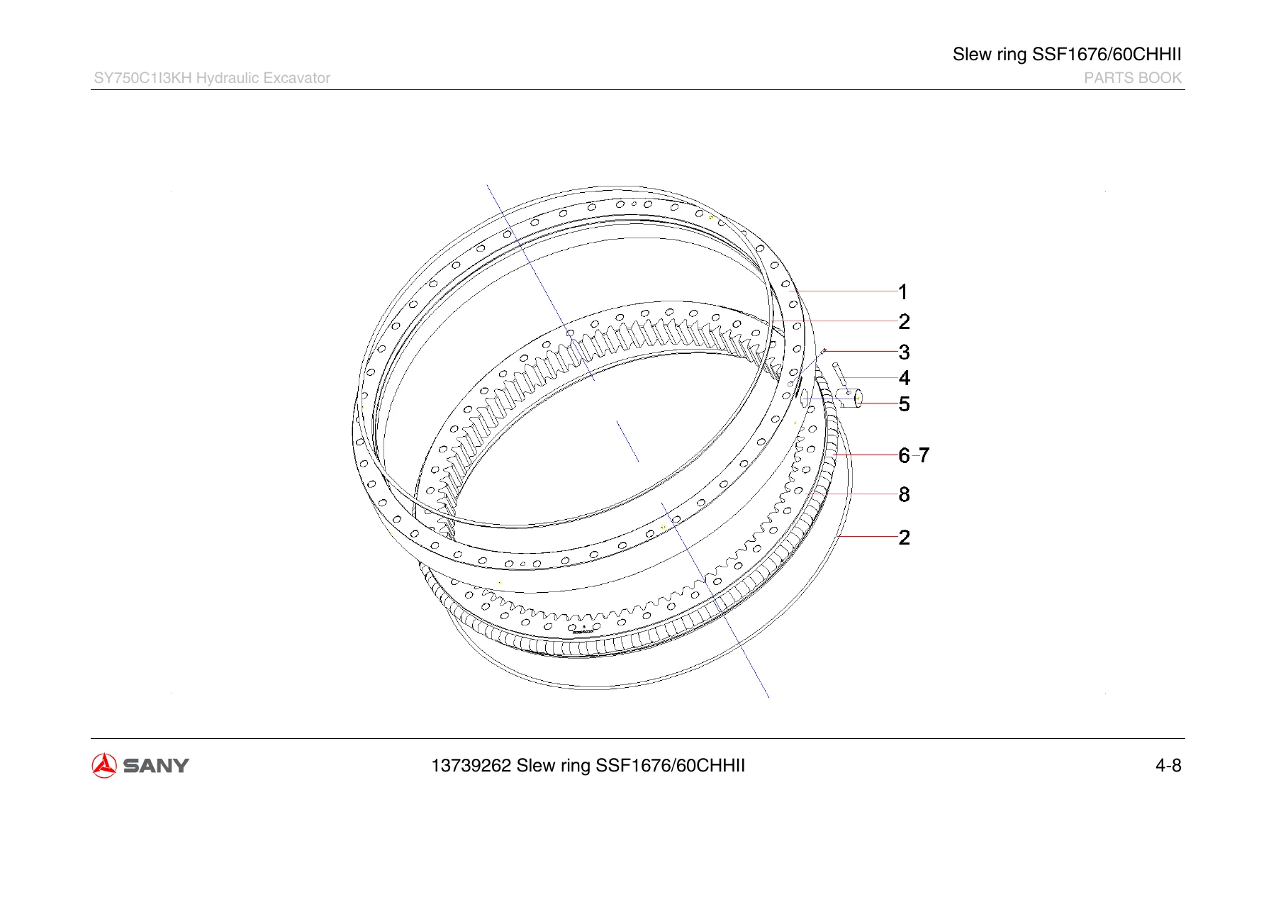 SANY SY750C1 Hydraulic Excavator Parts Manual - PDF Download - Image 3