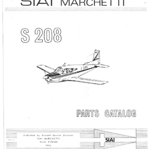 SIAI Marchetti S208 Parts Catalog May 1969 Illustrated Group Assembly List