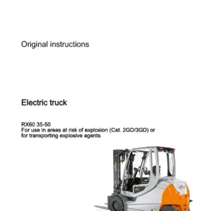STILL RX60 35-50 Explosion Protection Operator Manual 2024 - PDF Download