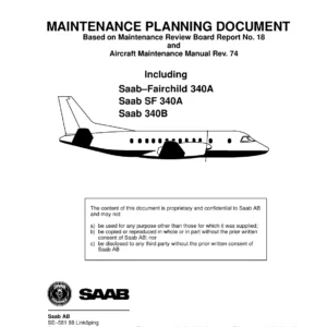 Saab 340A and 340B Maintenance Planning Document 72LKS 3082 Rev 18 2005 PDF