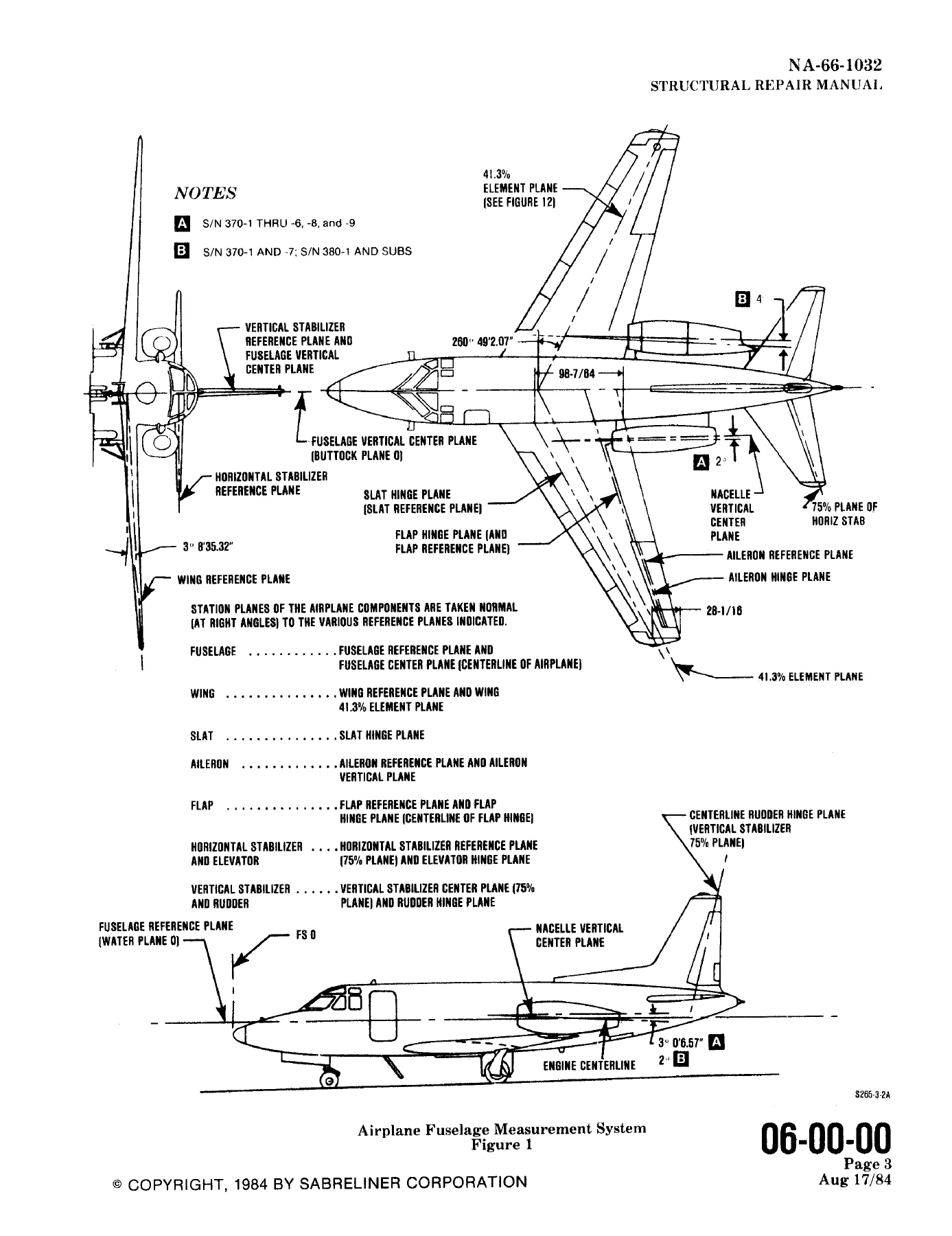 Sabreliner NA-265 Series Structural Repair Manual NA-66-1032 Rev 10 - Image 2