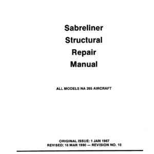 Sabreliner NA-265 Series Structural Repair Manual NA-66-1032 Rev 10