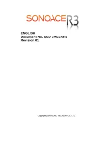 Samsung Medison SonoAce R3 Ultrasound System Service Manual