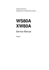 Samsung Medison WS80A XW80A Ultrasound System Service Manual