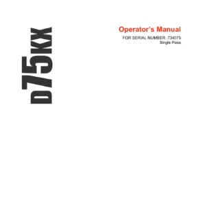 Sandvik D75KX Single Pass Blasthole Drill Operator's Manual - Serial 734075, Revision B