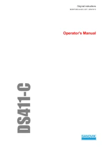 Sandvik DS411-C Operator's Manual - Rock Reinforcement Drill Rig PDF - BG00418083