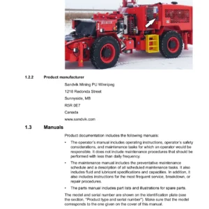 Sandvik DU311 Tier3 Maintenance Manual 2025 PDF Download