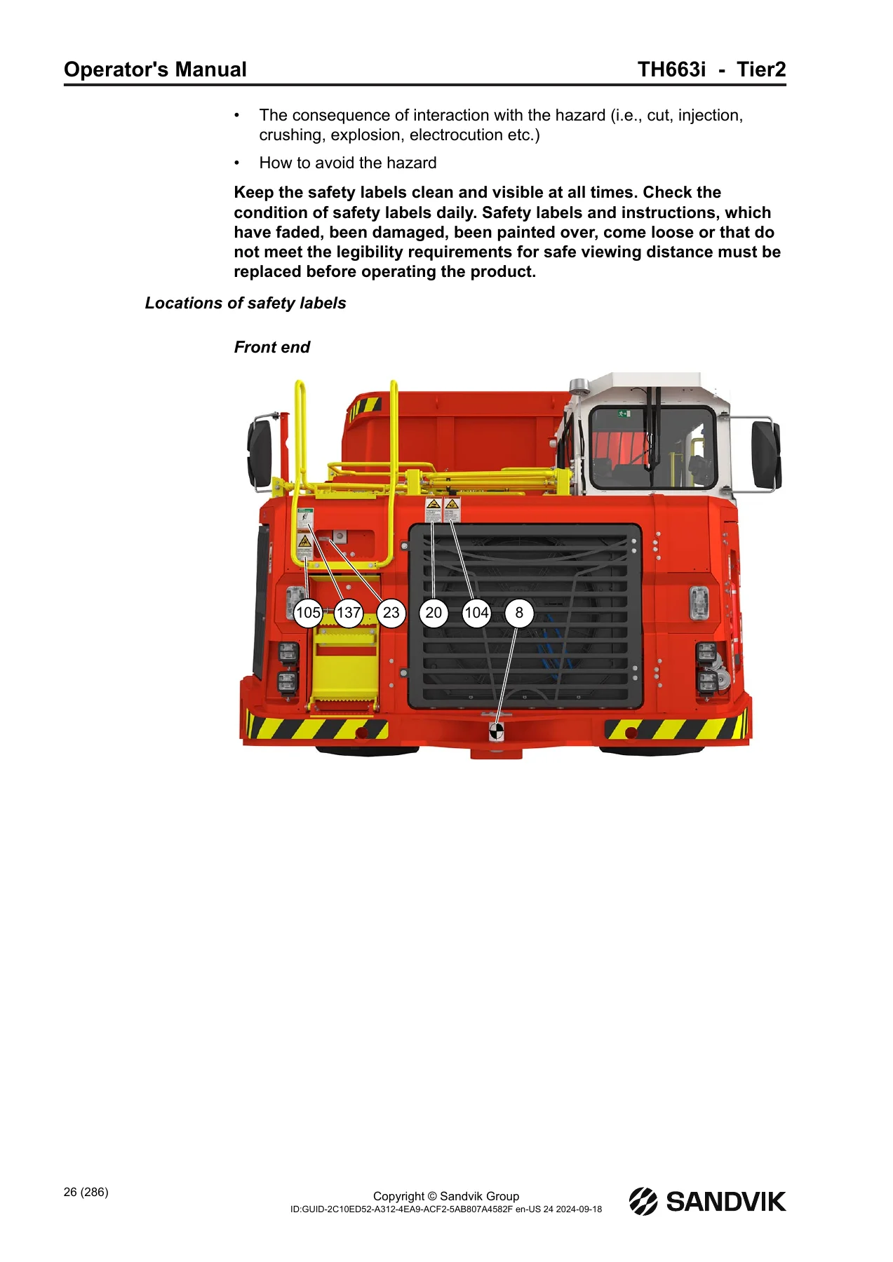 Sandvik TH663i Toro Underground Dump Truck Operator's Manual 2024 - PDF - Image 2
