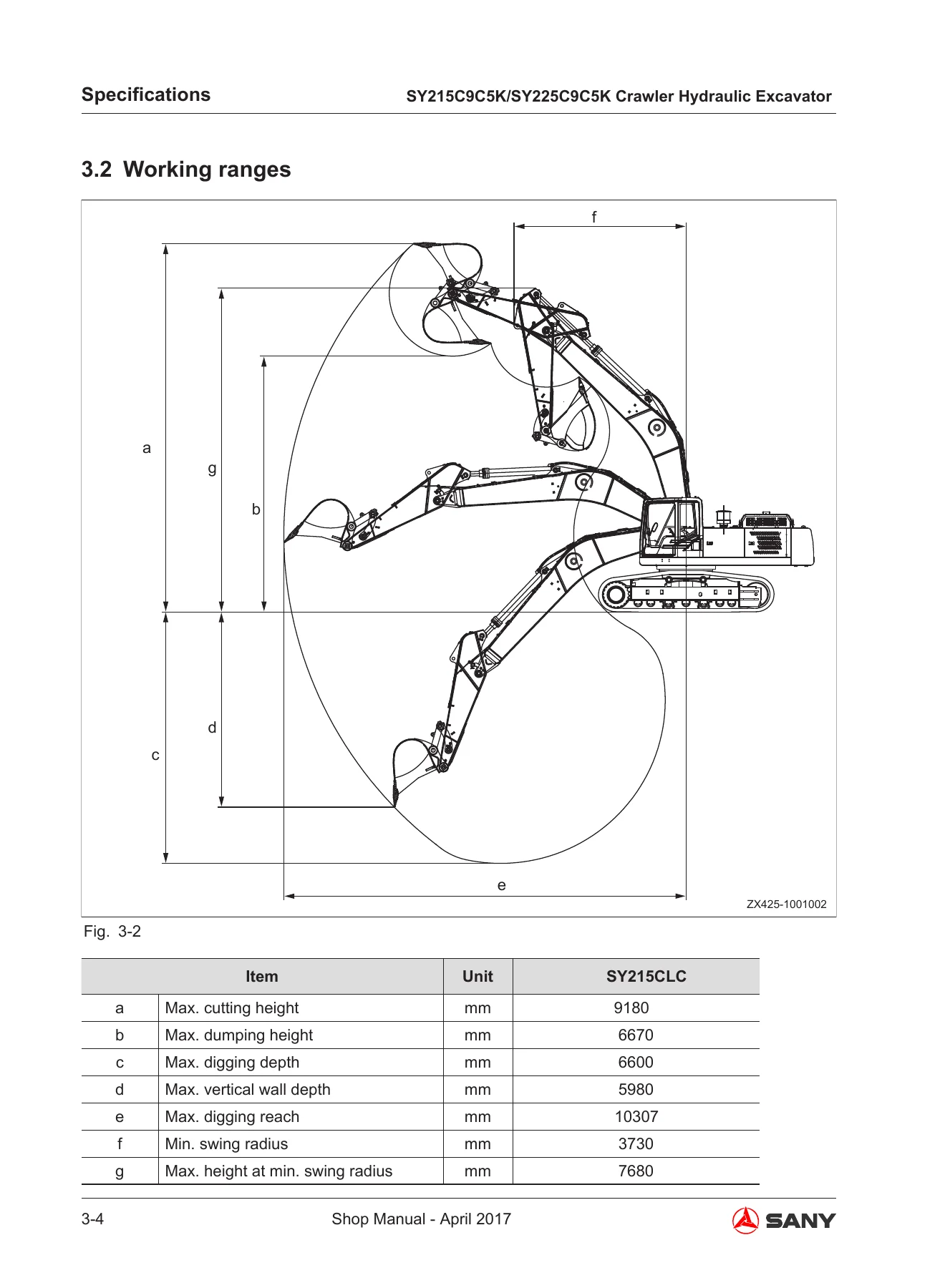 Sany SY215C9C5KL SY225C9C5KL Crawler Hydraulic Excavator Shop Manual - Image 2