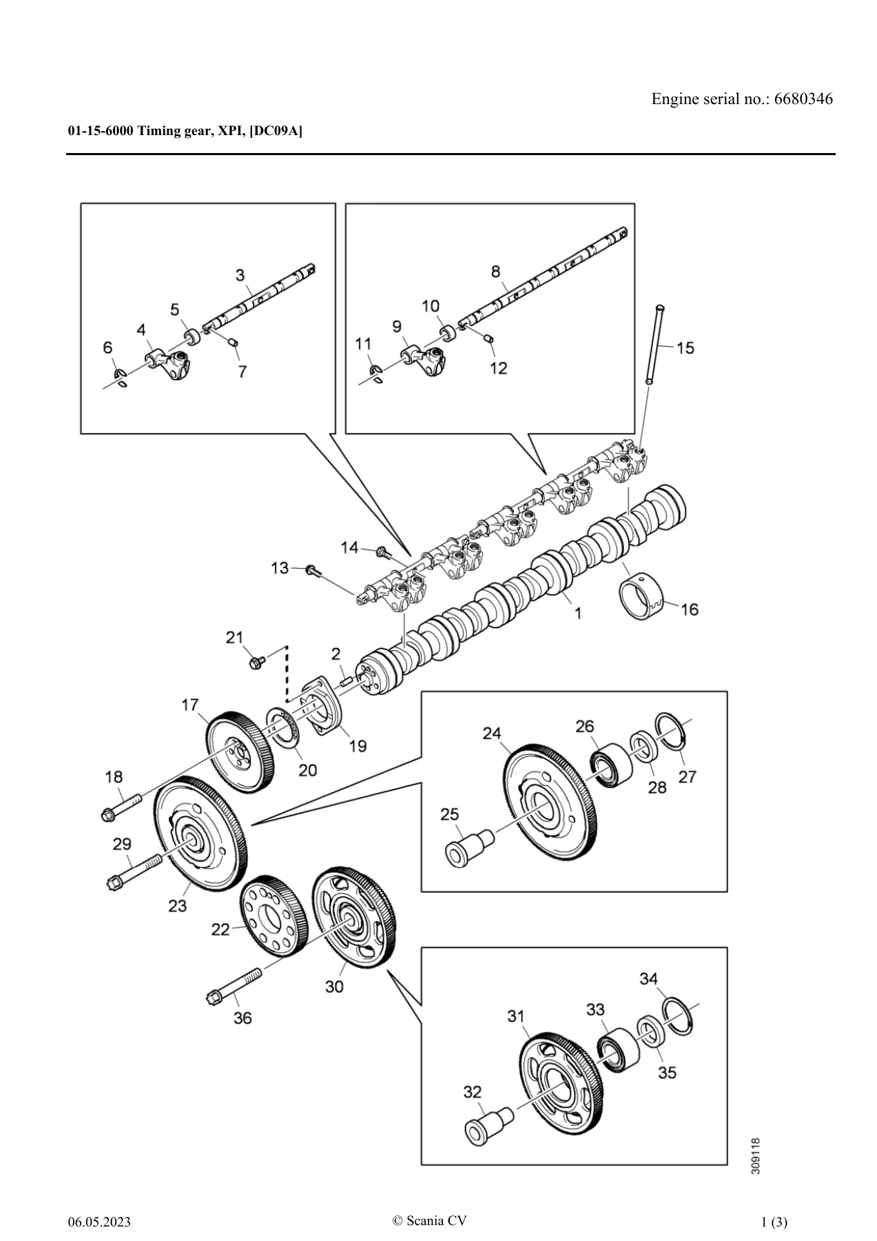 Scania DC09 070A Engine Parts Catalog PDF - Serial 6680346 (18905) - Image 2