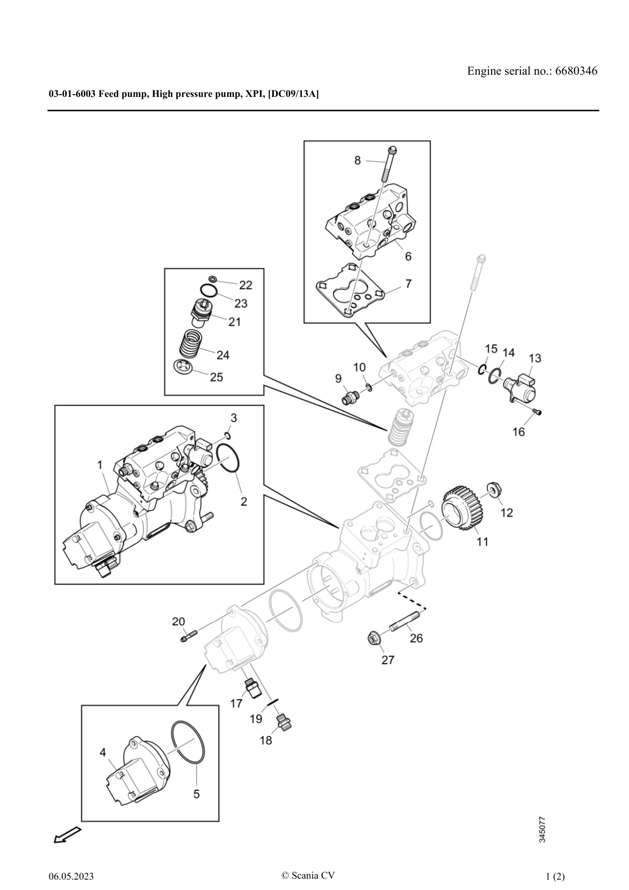 Scania DC09 070A Engine Parts Catalog PDF - Serial 6680346 (18905) - Image 3