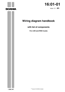 Scania LHD and RHD Trucks Wiring Diagram Handbook with Component List – 16:01-01