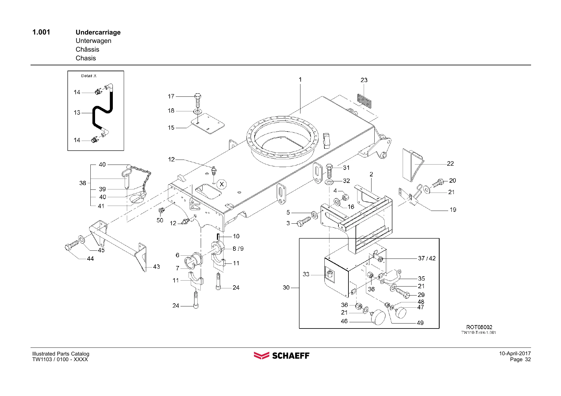 Schaeff TW110 Mobile Excavator Illustrated Parts Catalog 5780400046 (2017) PDF - Image 3