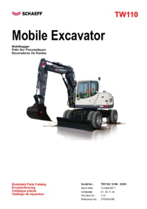 Schaeff TW110 Mobile Excavator Illustrated Parts Catalog 5780400046 (2017) PDF