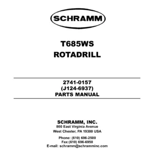 Schramm T685WS Rotadrill Illustrated Parts Manual 2741-0157 - Serial J124-6937