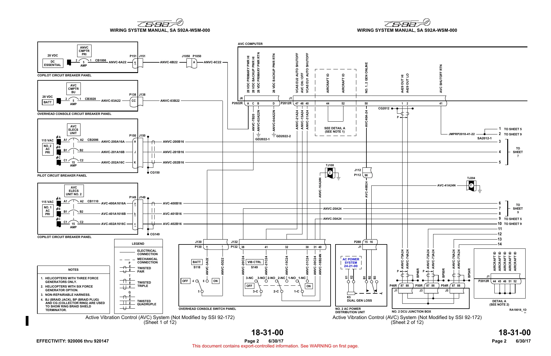 Sikorsky S-92A Wiring System Manual SA S92A-WSM-000 - PDF Download - Image 2