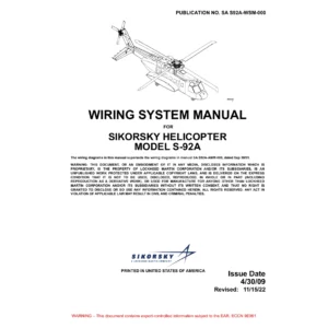 Sikorsky S-92A Wiring System Manual SA S92A-WSM-000 - PDF Download