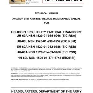 Sikorsky UH-60A UH-60L EH-60A HH-60A HH-60L Aviation Unit and Intermediate Maintenance Manual TM 1-1520-237-23-3 Volume 3 (2014) - PDF Download